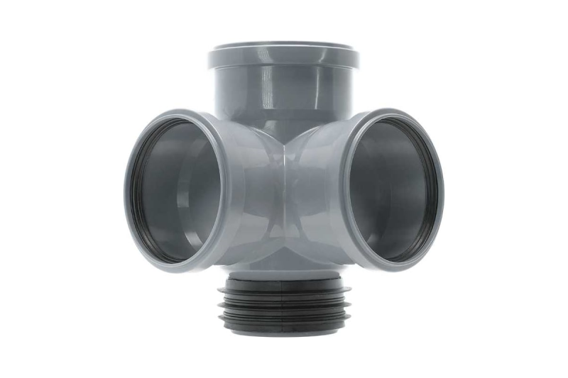 Крестовина PP серый восстановитель раструба Дн110х110х110 87° угл (12) Ostendorf 115945