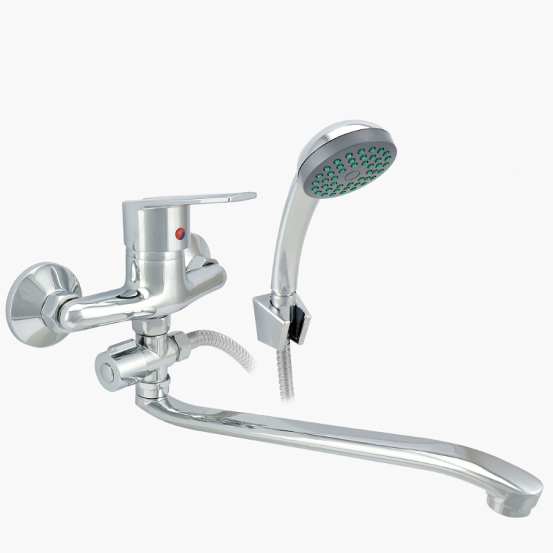 Смеситель для ванны настенный одноручный длинный излив хром Istok life 0402.412