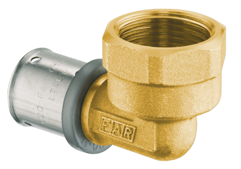 Угольник латунь Дн16х1/2" пресс ВР FAR 4905 1601