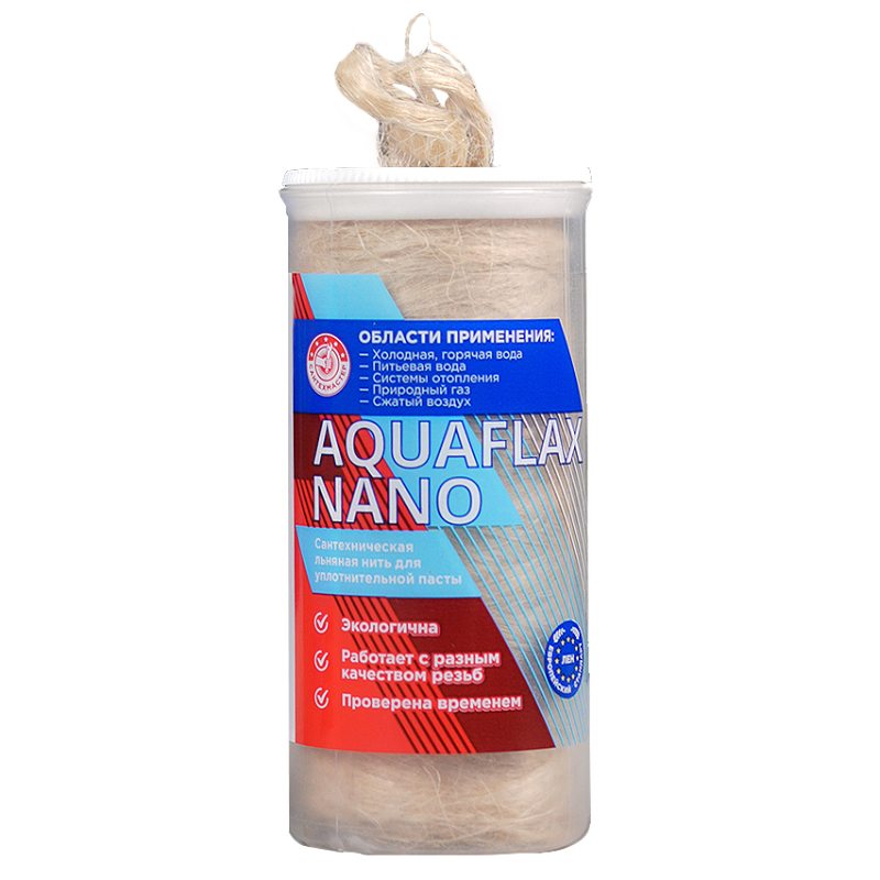 Нить уплотнительн сантехническ 40гр Aquaflax nano 04129