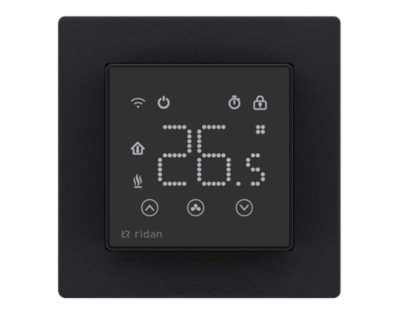 Термостат RSmart-SB (РСмарт-SB) черный Wi-Fi 230V Ридан 088L1143R