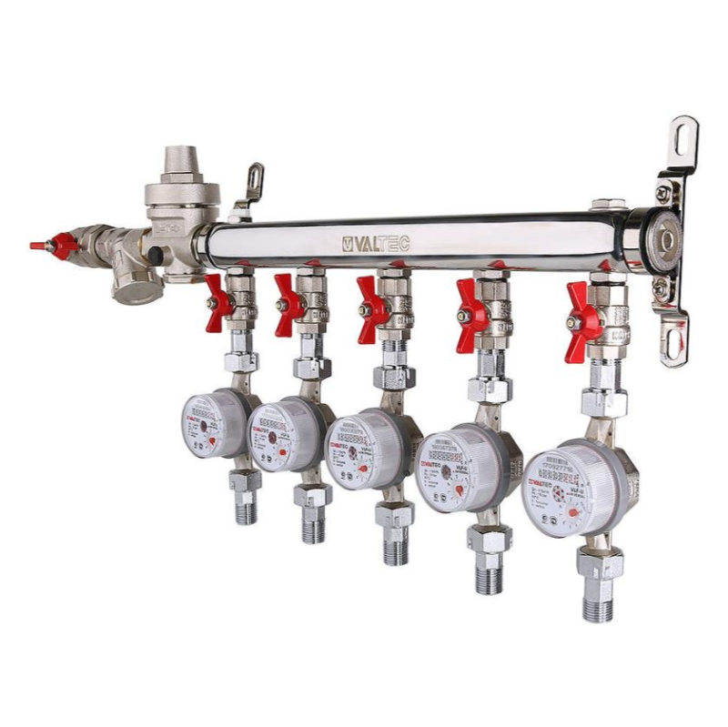 Узел этажный для систем водоснабжения правый на 6 отводов с РД Valtec VT.GPW.00287.R6