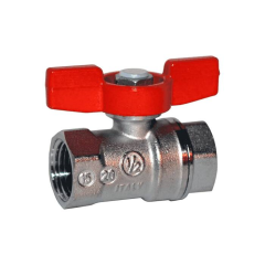 Кран шаровой латунь R251D Ду32 ВР/ВР стандартный проход бабочка (25/5) Giacomini R251X006