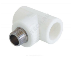 Тройник PP-R комбинированн Дн25 х1/2" НР (120/10) ПК Контур 011511025100