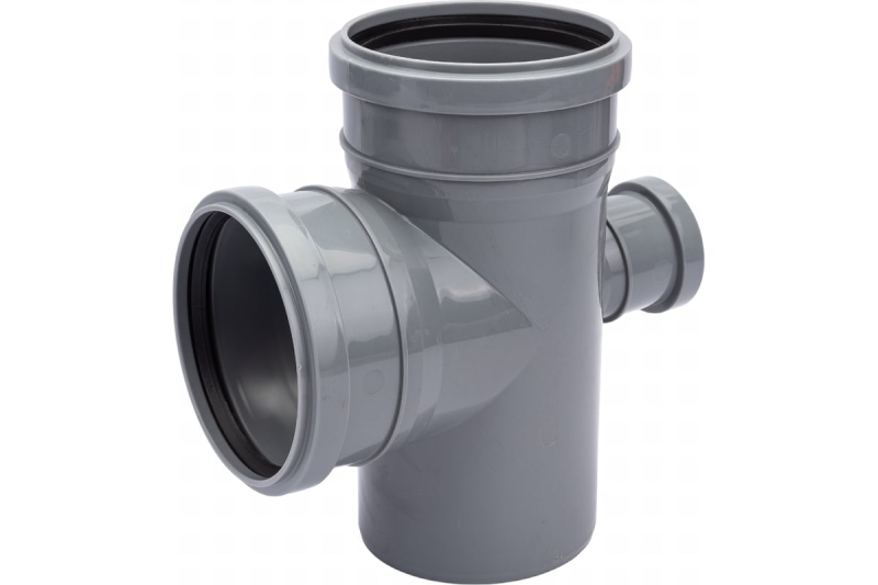 Крестовина PP серый одноплоск Дн110х110х50 90° (25) Политэк 1311587
