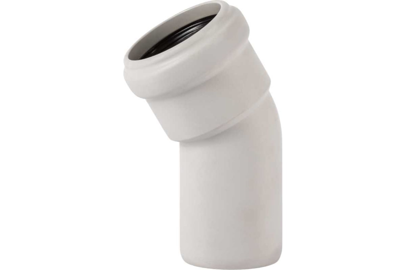 Отвод PP белый бесшумн Дн50 30° Skolan (576/4) Ostendorf 332110
