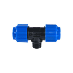 Тройник ПНД Дн25х1"х25 НР компресс Unidelta