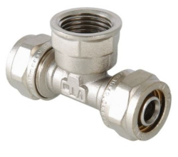 Тройник латунь Дн20х1/2"х20 обжим ВР (40/10) Valtec VTm.332.N.200420