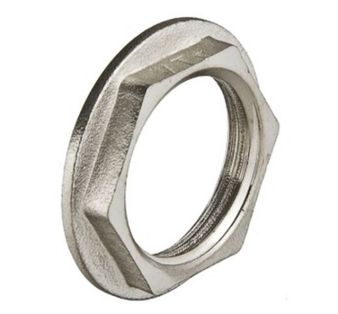 Контргайка латунь никель Ду1/2" ВР (550/10) Valtec VTr.655.N.0004