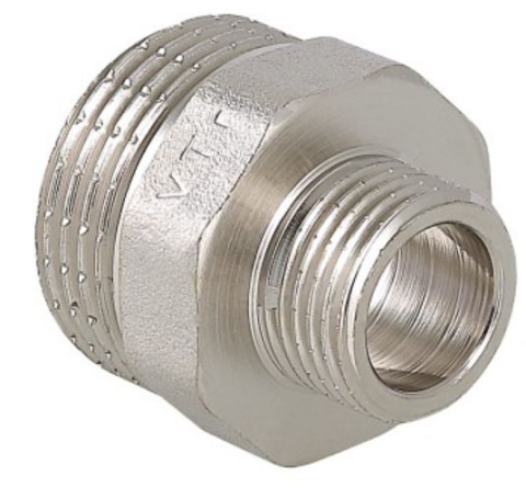 Ниппель латунь переходн никель Ду3/4"х1 1/4" НР/НР (80/10) Valtec VTr.580.N.0705