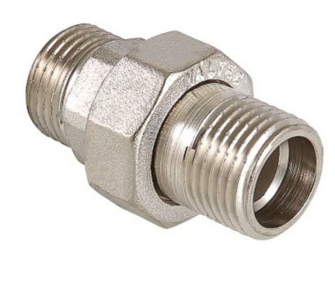Соединитель латунь американка никель Ду1" НР/НР прямой (40/5) Valtec VTr.728.N.0006