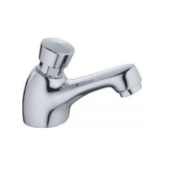 Смеситель для умывальника настольный порционно-нажимной монолитный хром Frap F520