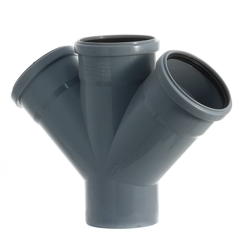 Крестовина PP коричневый одноплоск Дн110х110х110 45° (14) РосТурПласт 36470