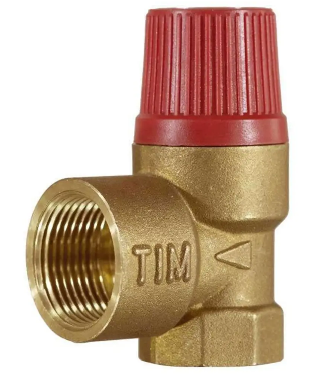 Клапан предохранительный 1/2" ВР/ВР 3 бар для отопления TIM BL22FF-K-3