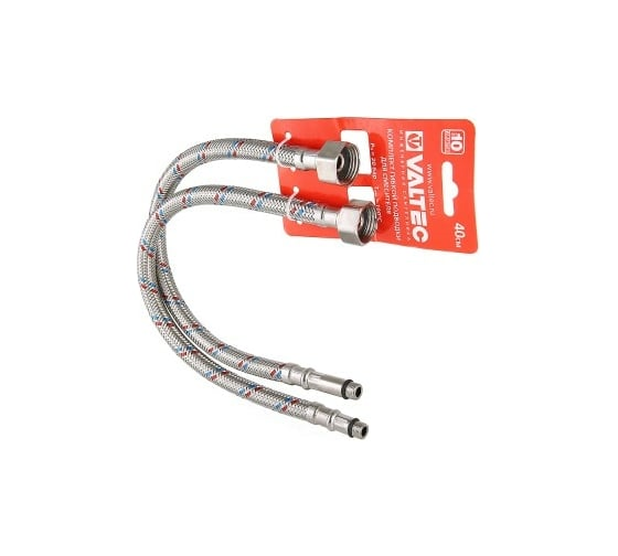 Комплект гибкой подводки для смесителя М10х18+М10х35 - G1/2" L=0,8м Valtec VTf.005.IS.0410080