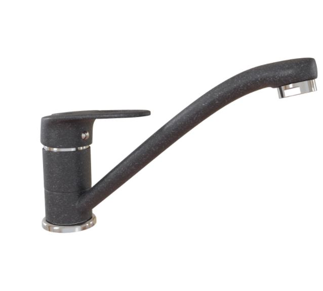 Смеситель для мойки Mixer-G03 настольный одноручный длинный излив черный GAMMA GRANITE 773-20703