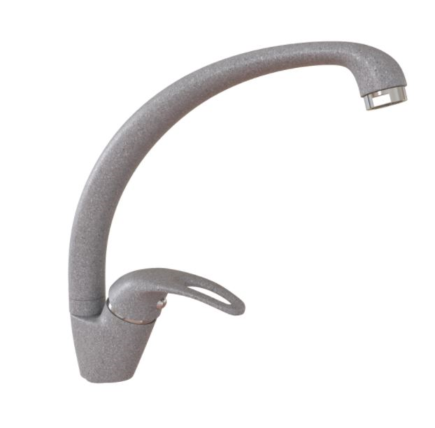 Смеситель для мойки Mixer-G05 настольный одноручный высокий излив темно-серый GAMMA GRANITE 773-20505