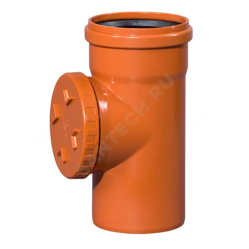 Ревизия ПВХ коричневый Дн125 круглый люк Ostendorf 221640