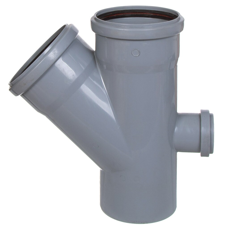 Крестовина PP серый одноплоск Дн110х110х50 45° РосТурПласт 36469