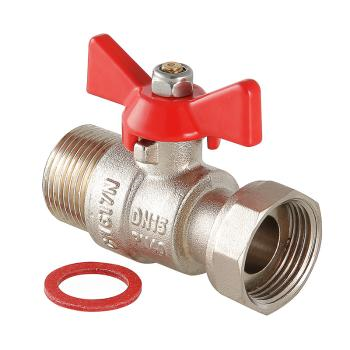 Кран шаровой латунь Ду1/2" ВР/НР с накидной гайкой (120/20) Valtec VT.260.N.0404