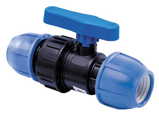 Кран ПНД шаровый Дн40 компресс (20) РосТурПласт 16353