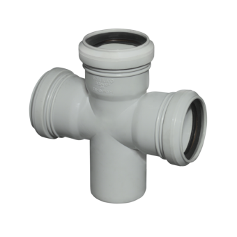 Крестовина PP серый одноплоск Дн110х50 87° (30) Jakko 202087110K