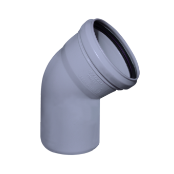 Отвод PP серый Дн50 45° (160) Jakko 202106040R