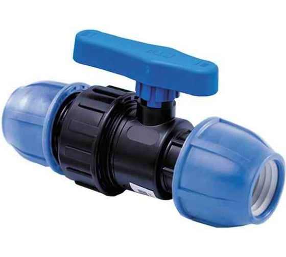 Кран ПНД шаровый Дн50 компресс РосТурПласт 17561