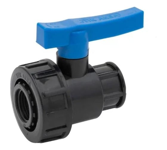 Кран ПНД шаровый 1 1/2"х1 1/2" ВР/ВР компресс (14) ТПК-АКВА 551112112