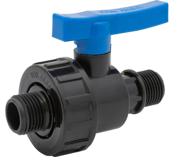 Кран ПНД шаровый 3/4"х3/4" НР/НР компресс (40) ТПК-АКВА 552203434