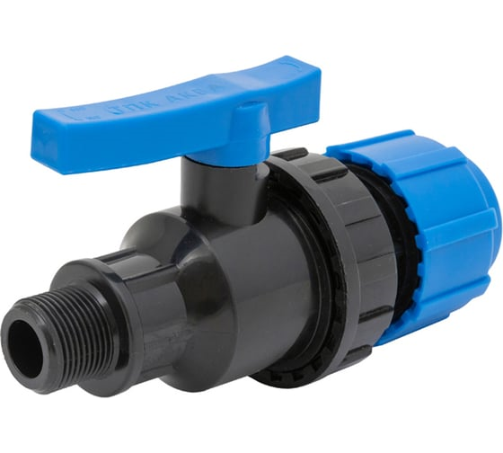 Кран ПНД шаровый Дн25х1/2" НР компресс (36) ТПК-АКВА 553222512