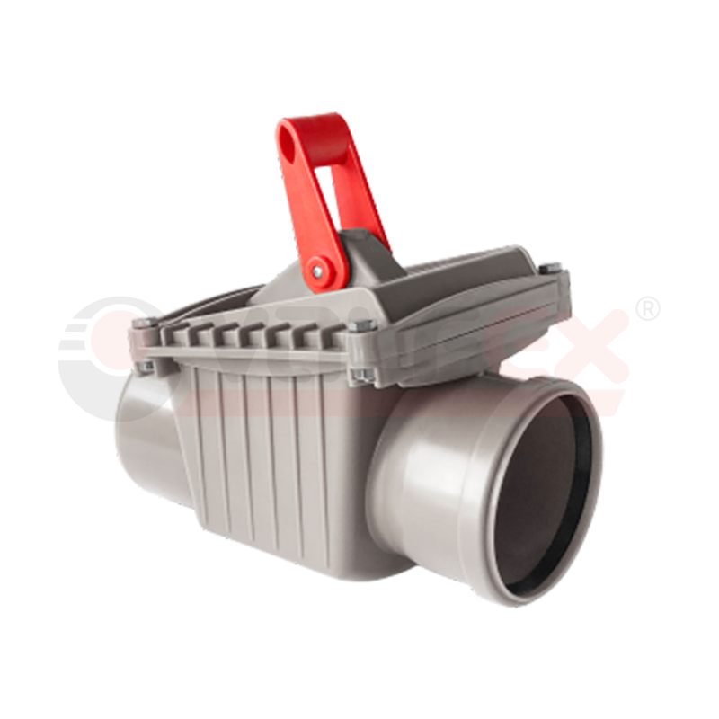 Клапан PP серый обратный Дн110 (2) Valfex 26100110