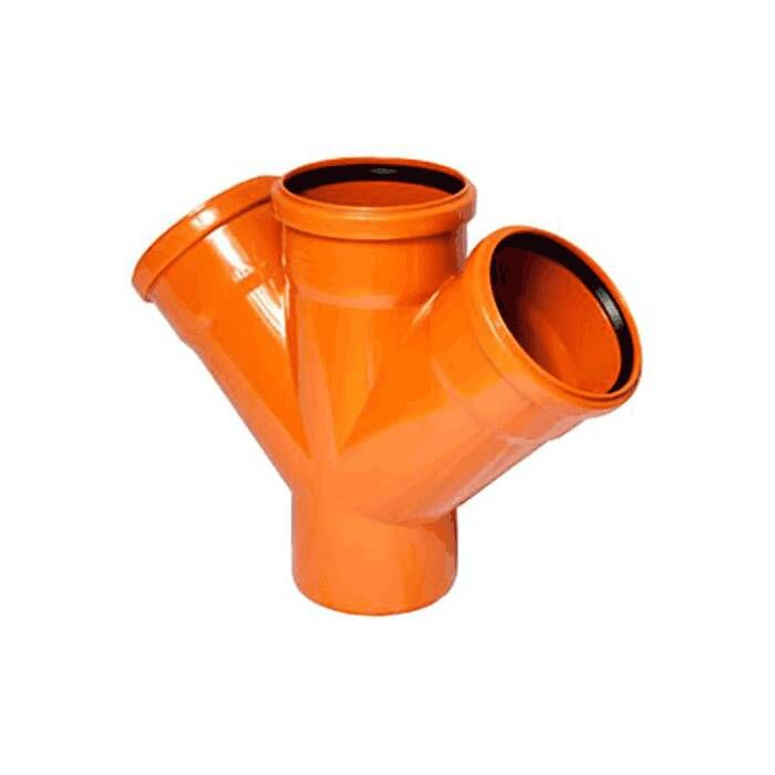 Крестовина PP коричневый одноплоск Дн110х110х110 45° (14) Valfex 33110110