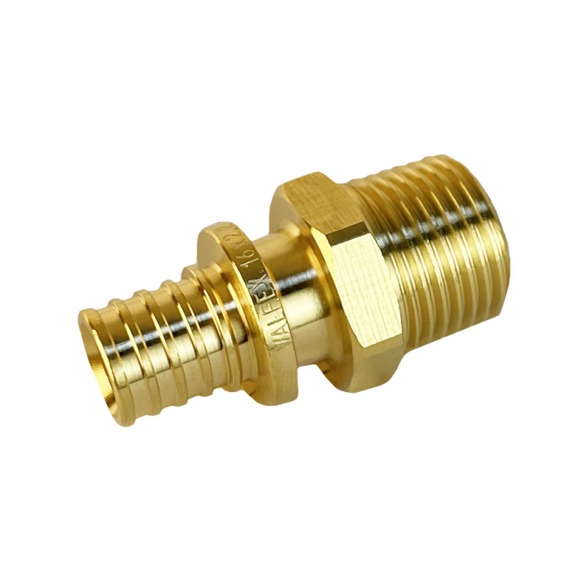 Соединитель латунь аксиальн Дн16х3/4" НР Valfex VF.401.AF.016034