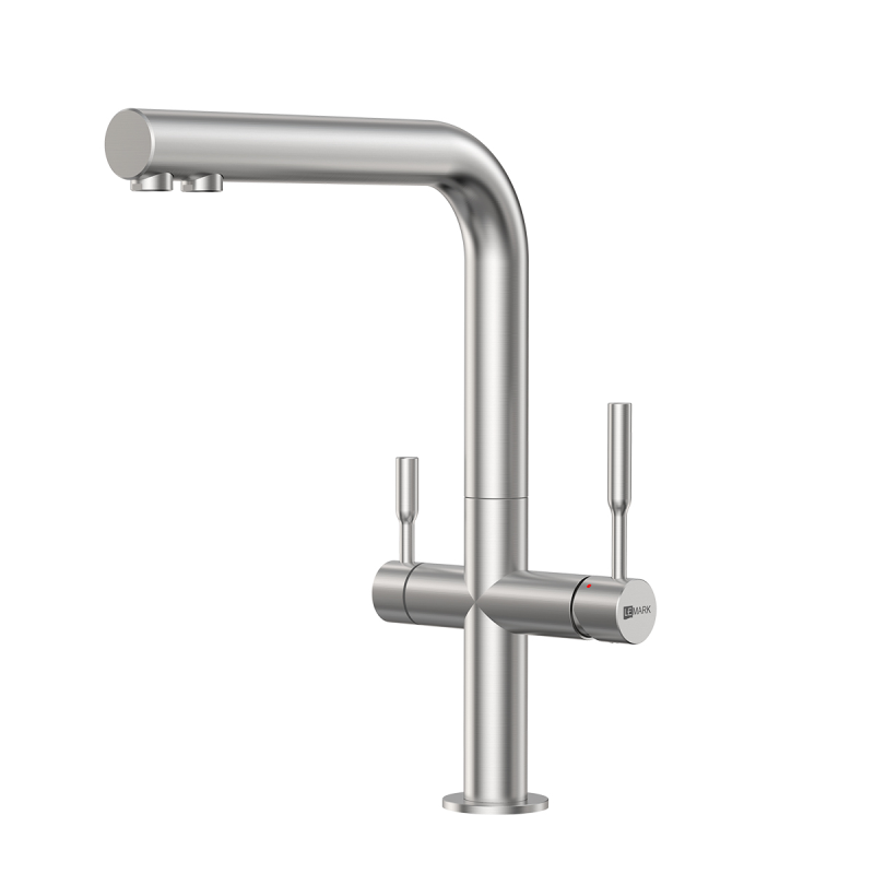 Смеситель для мойки Expert настольный одноручный высокий излив с подключением к фильтру сталь нерж LeMark LM5063S