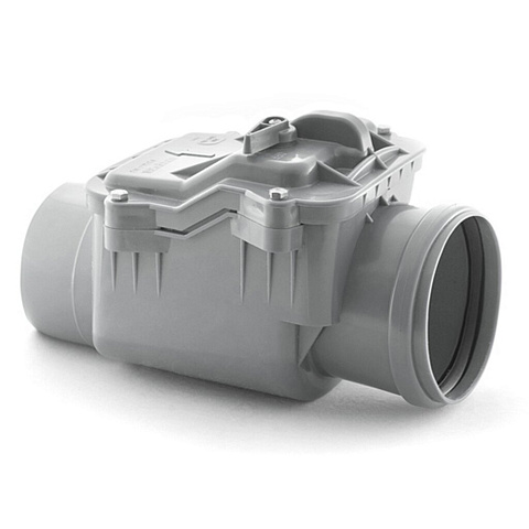 Клапан PP серый обратный Дн110 РосТурПласт 11339