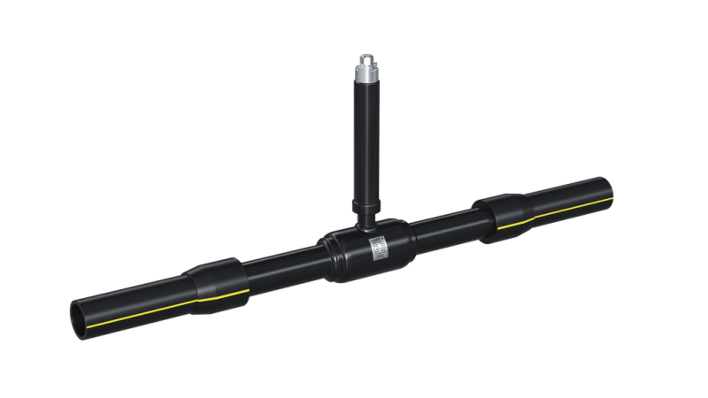 Кран шаровой для подземн уст сталь газ КШЦП Ду150/125 Ру16 п/привар станд проход H=1600мм с ПЭ патруб 160х159 LD 1S1201509162MGLD160000000