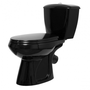 Унитаз-компакт Элисса Оптима черный ниж/подвод косой выпуск в комплекте Оскол