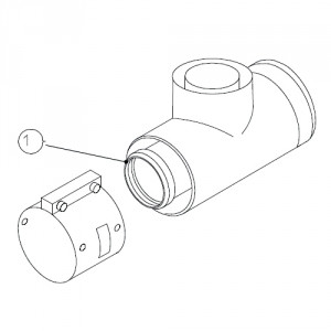Тройник коаксиальн 80/125 с ревизионным отверстием 87° Protherm 0020199417 Уценка