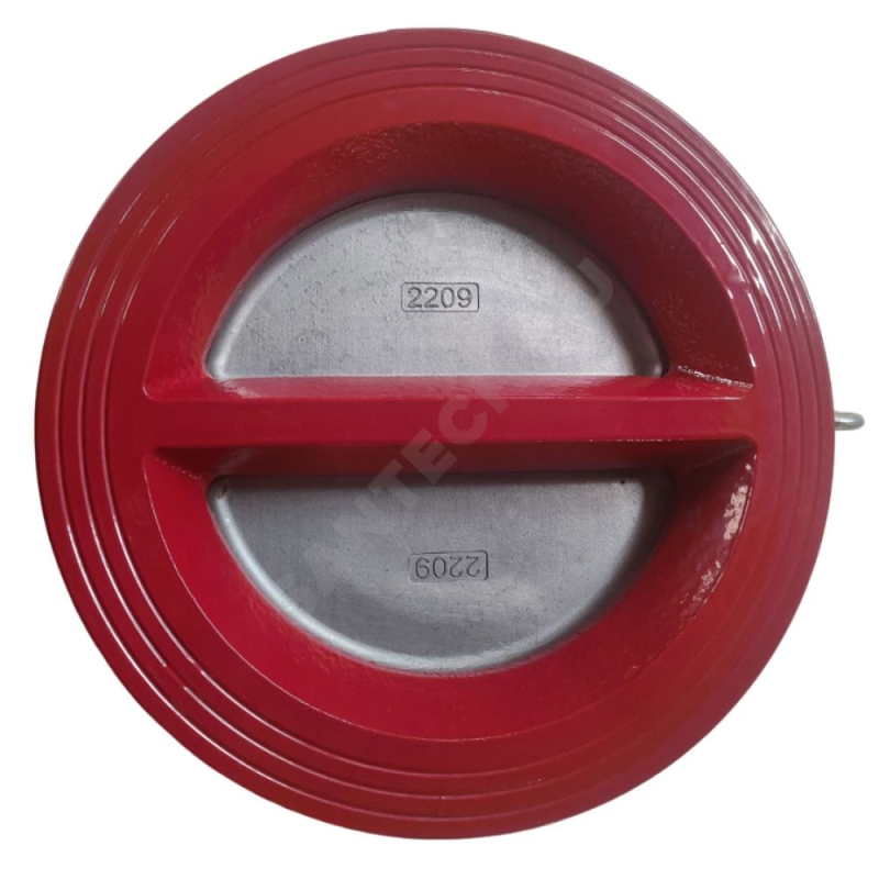 Клапан обратный пожарн чугун FCV Ду200 Ру16 межфл 2/створ 120С ств/нерж красн Benarmo