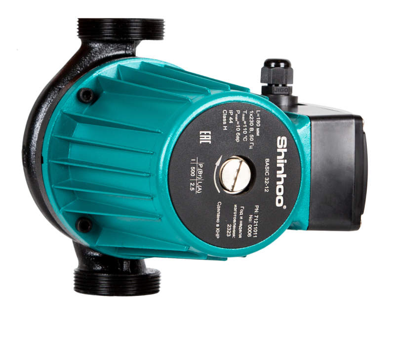 Насос циркуляционный Basic 25-12S 230В в комплекте 160/240/270Вт Qmax=4м3/ч Нmax=12м L=180мм Shinhoo 71211010