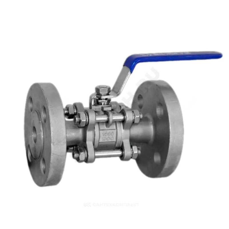 Кран шаровой сталь нерж Ду125 Ру16 фл полный проход трёхсоставной Benarmo