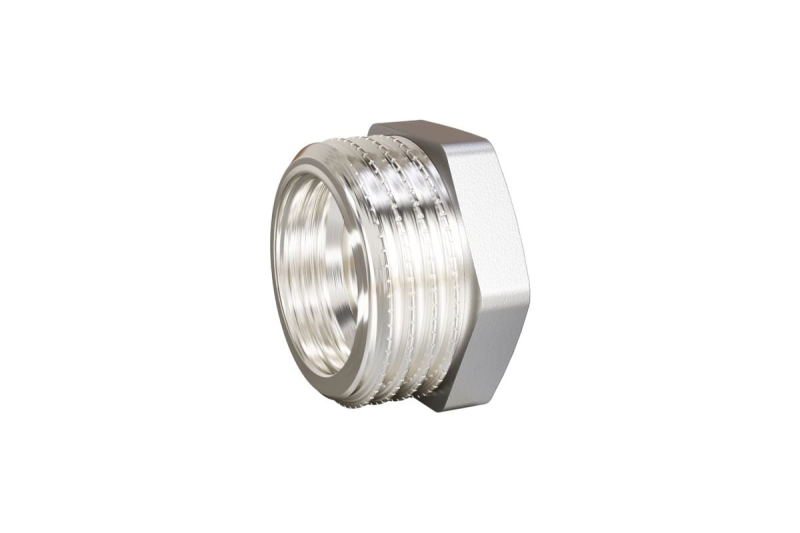 Футорка латунь никель Ду1/2"х1/4" НР/ВР в упаковке (90) LD Pride LD.67.577.15х8