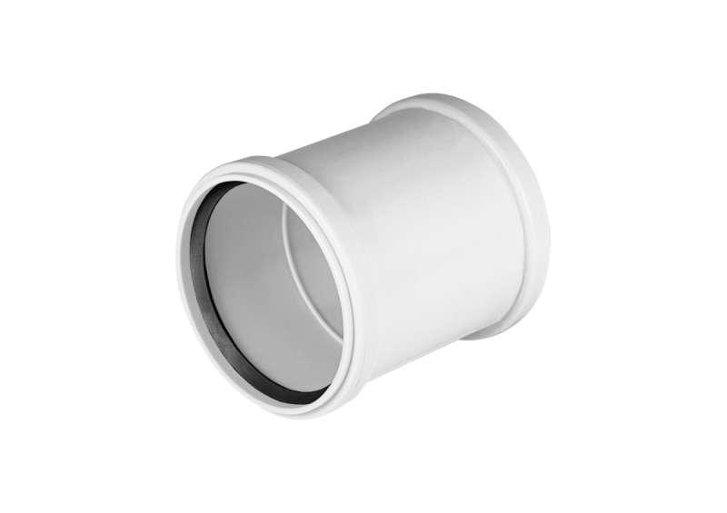 Муфта PP белый бесшумн соединительн Дн50 2х-растр PRIME (350) Valfex 20105050PR