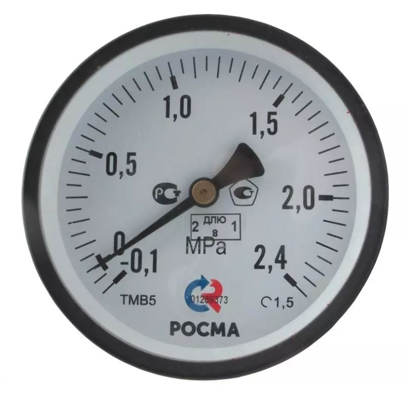Мановакуумметр ТМВ-510Т.00 осевой Дк100 -1-3кгс/см2 М20х1,5 150С кл.т.1,5 IP40 Росма 00000000385