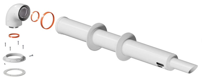 Дымоход Комплект АНТИЛЕД D60/100 L=1000мм в комплекте фланец KRATS KTL-02F-1KS