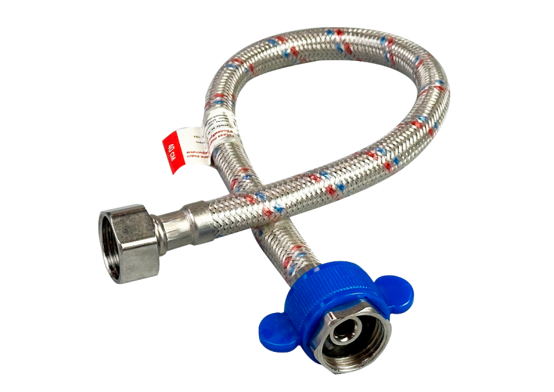 Подводка гибкая для воды 1/2" L=0,5м г/г с полимерным покрытием с ключом (150) Valfex VF.GP.012.050.01